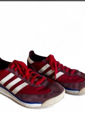 adidas Red and White Retro Sneakers